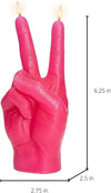 Peace Sign Candle 'Victory' Hand Gesture - Decorative Desk